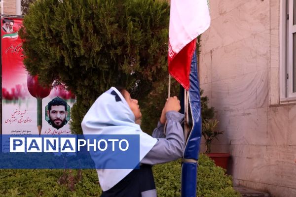 صبحگاه دانش در دبستان رجبی گرگان