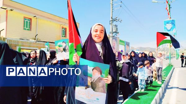 حضور پرشور کودکان و نوجوانان در راهپیمایی روز قدس لنده