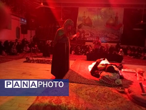 اجرای نمایش و شبیه خوانی دهه فاطمیه در تکیه ابوالفضلی روستای فدافن
