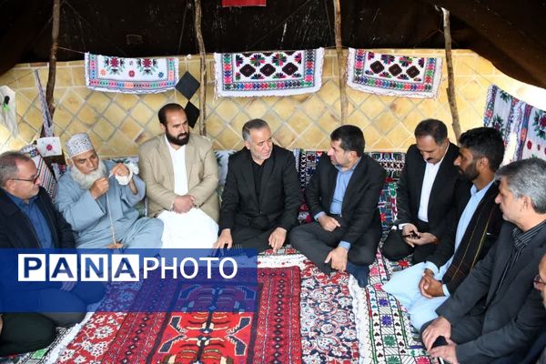 بازدید استاندار خراسان جنوبی از نوروزگاه و سیاه چادر عشایری درمیان