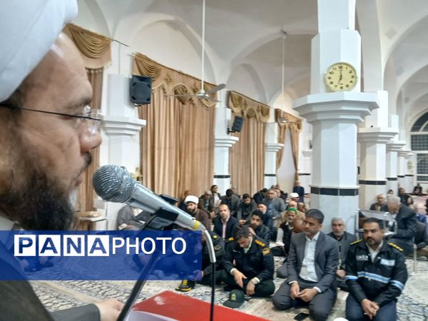 مراسم گرامیداشت شهدای مقاومت و تشیع نمادین پیکر پاک شهید سید حسن نصرالله در خلیل آباد 