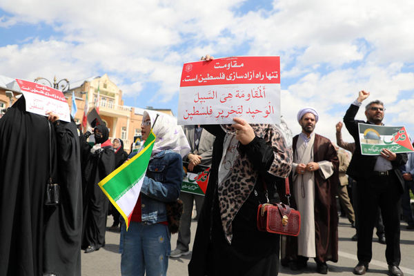  اعلام‌ انزجار مردم ارومیه در محکومیت جنایات رژیم صهیونیستی