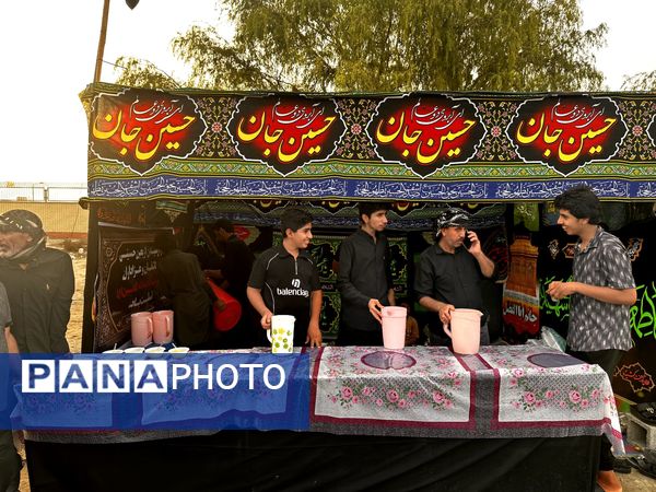 شور پیاده‌روی جاماندگان اربعین در جاسک؛ گامی به یاد شهدا و مردم غزه