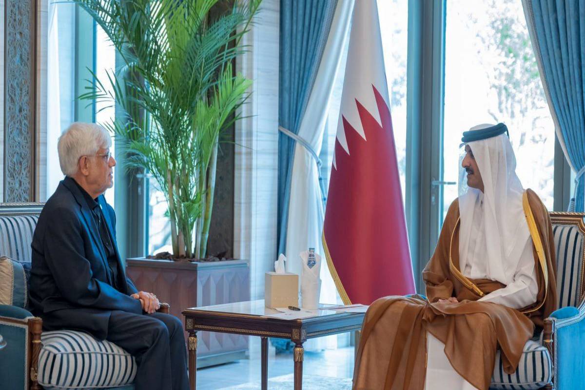 معاون اول رئیس‌جمهور با امیر قطر دیدار کرد