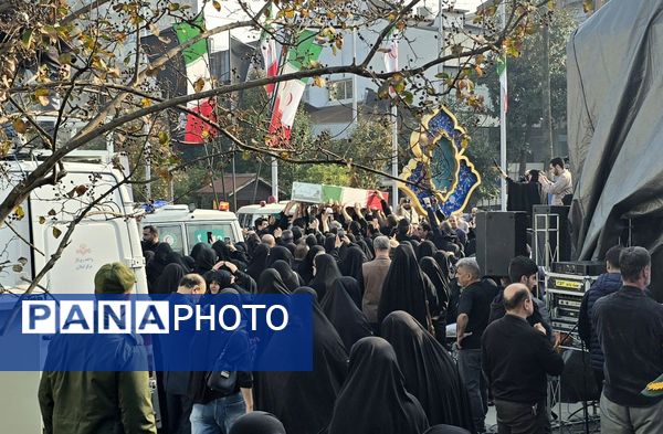 مراسم تشییع پیکر هفت شهید گمنام در رشت