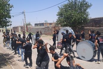 عزاداری ظهر عاشورای حسینی در روستای حسن‌آباد بلهر 