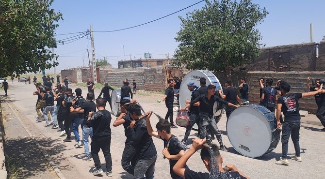 عزاداری ظهر عاشورای حسینی در روستای حسن‌آباد بلهر 