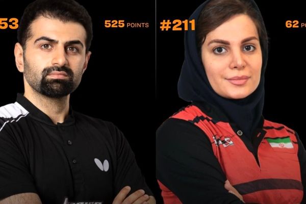 تداوم صدرنشینی کاپیتان‌های تنیس روی میز مردان و زنان ایران در رنکینگ