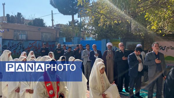 آسمان باخرز به امید رحمت؛ نماز باران با حضور دانش‌آموزان و مسئولان اقامه شد