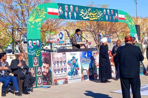 نمایش اقتدار بسیج در شهرستان خلیل آباد