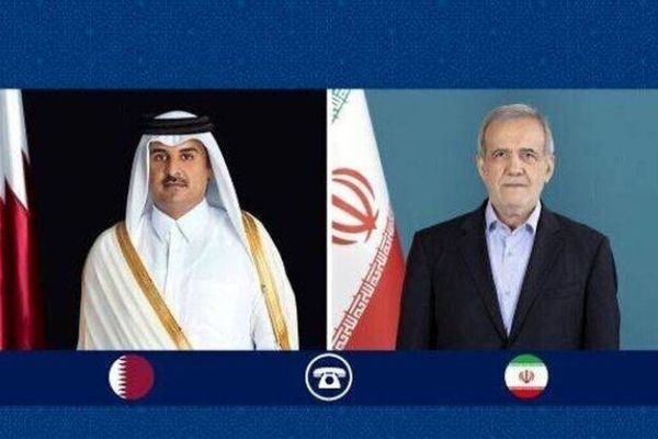 تاکید پزشکیان و امیر قطر بر تلاش‌ برای توقف جنایات علیه مردم غزه 