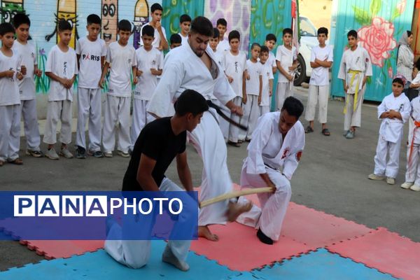 آیین افتتاح کلاس ورزش مدرسه ۲۲ بهمن روستای مندکان شهرستان پاکدشت  