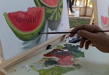 برگزاری اولین نمایشگاه هنرهای تجسمی در پارک کودک شهریار 
