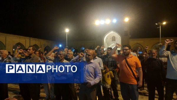 تجمع مردم نیشابور برای محکومیت حملات آمریکا و رژیم صهیونسیتی به تاسیسات هسته ای ایران 