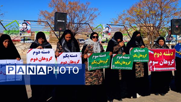 نمایش اقتدار بسیج در شهرستان خلیل آباد