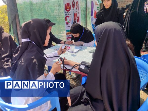 پیاده‌روی جاماندگان اربعین حسینی در شهر سورشجان