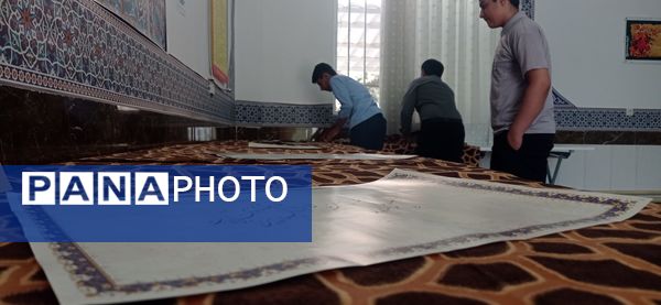نمایشگاه خوشنویسی در دبیرستان استعدادهای درخشان شهید بهشتی دوره اول کاشمر