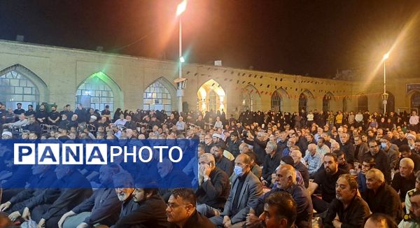 مراسم وداع با شهید امنیت هادی میرآبادی در مسجد جامع شهرستان نیشابور 