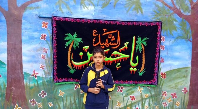 استقبال معنوی دانش آموزان دبستان ندای قرآن از شهید گمنام