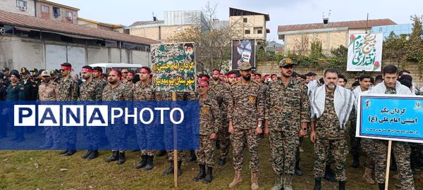رزمایش اقتدار بسیجیان در شهرستان صومعه‌سرا