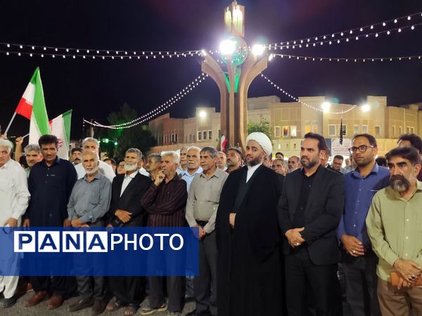 تجمع حماسی مردم بم در حمایت از اقتدار نیروهای مسلح جمهوری اسلامی 