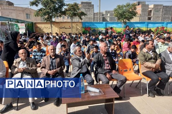 نواختن زنگ مهر و ایثار در شهرستان شیروان