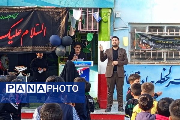 طنین نوای عشق و عزا؛ مراسم عزاداری دهه دوم فاطمیه در مدارس بهارستان‌دو