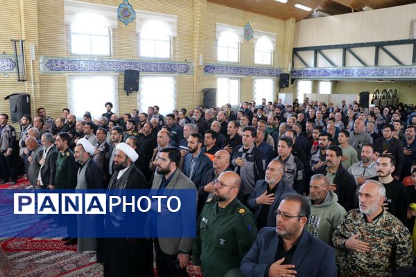 حضور پرشور بسیجیان شهرستان جاجرم در گردهمایی عظیم بسیجیان جاجرم، هم نوا با طنین نام شهید گمنام