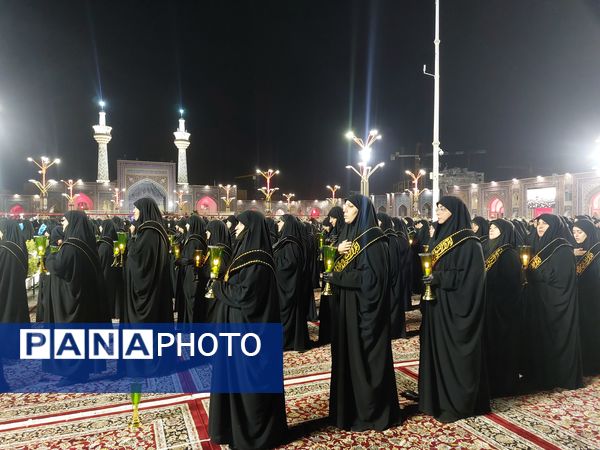 مراسم خطبه خوانی شام شهادت امام رضا(ع) در ایوان ولیعصر صحن پیامبر اعظم (ص)