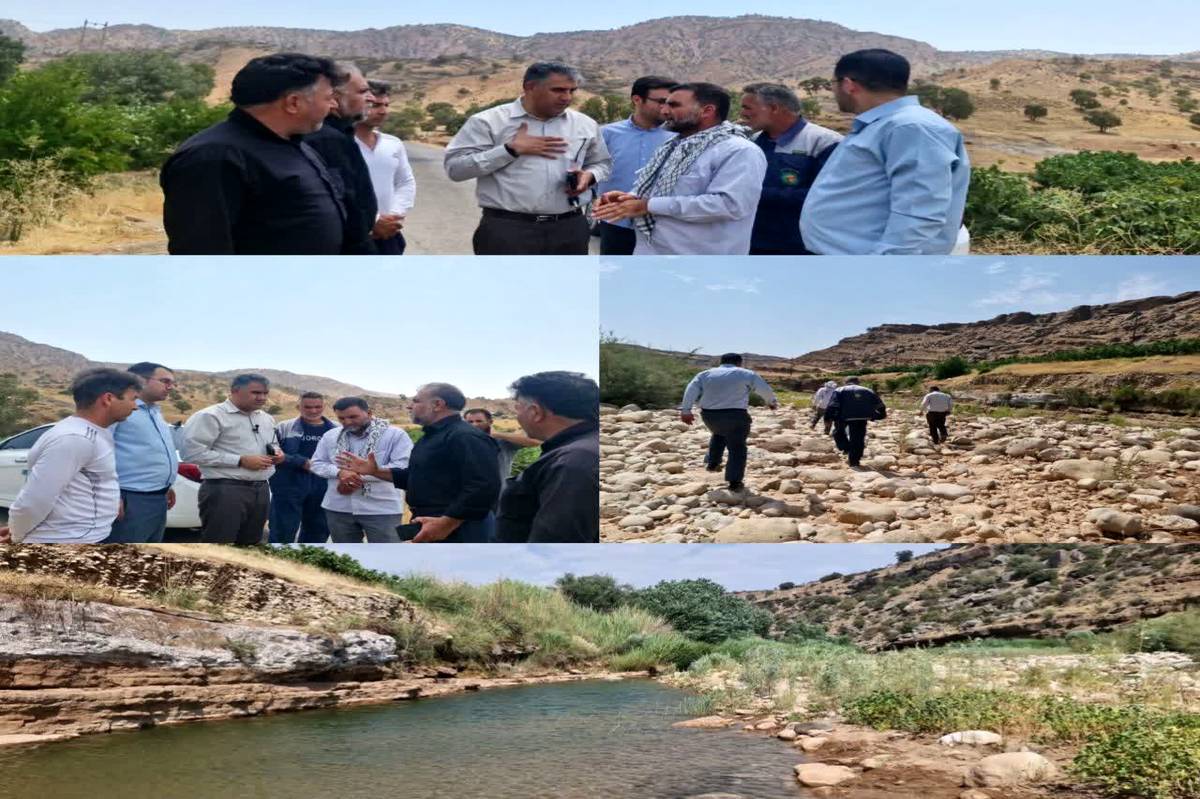 تلاش جهاد کشاورزی و اداره برق برای بازگرداندن آب به آبشار زیبای افرینه