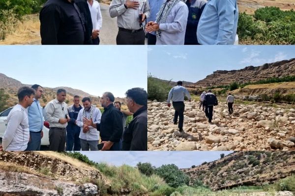 تلاش جهاد کشاورزی و اداره برق برای بازگرداندن آب به آبشار زیبای افرینه