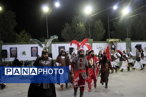 مراسم عزاداری و تعزیه خوانی شب هشتم محرم در گچساران 