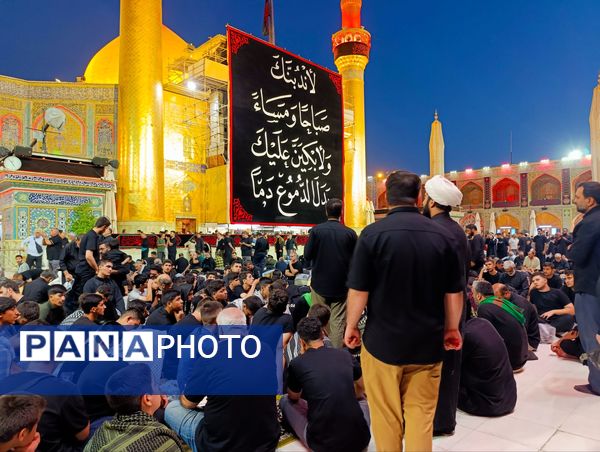 مراسم وداع کاروان فرستادگان امام رضا علیه السلام در نجف