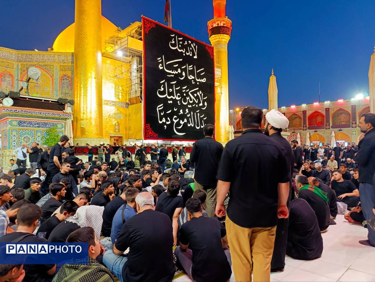 مراسم وداع کاروان فرستادگان امام رضا علیه السلام در نجف