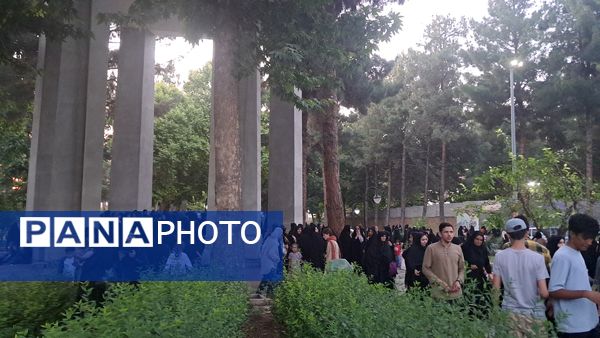 مراسم دعای عرفه درجوار شهدای گمنام پارک وحدت شهرستان آشخانه