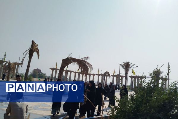 ورود کاروان راهیان نور دختران پیشوا به سرزمین حماسه