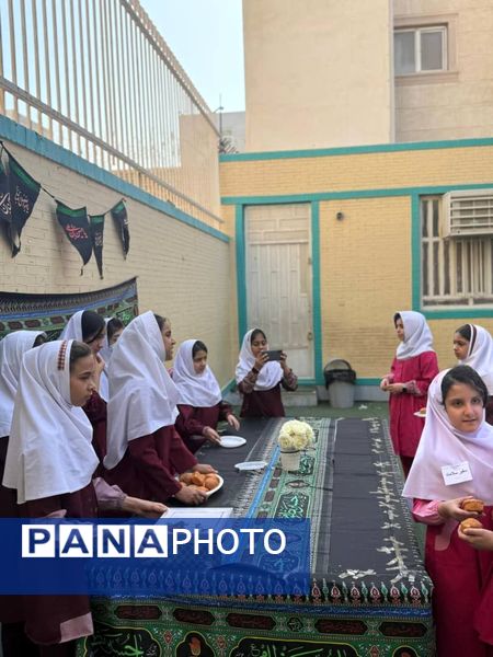 برپایی موکب عزاداری ایام فاطمیه در دبستان مریم بندرعباس