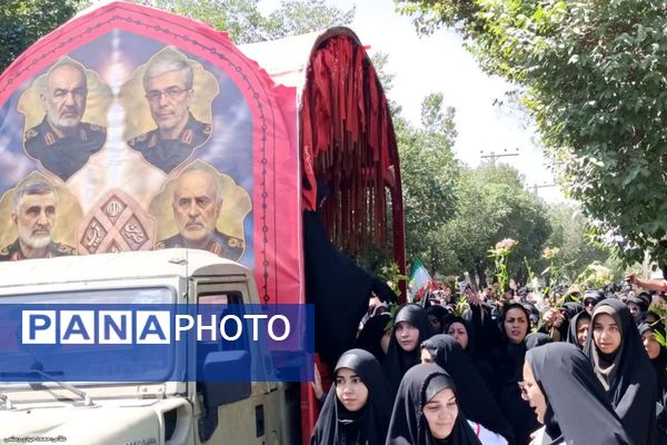 مراسم تشییع پیکر شهدای شهرضا در پی تجاوز ددمنشانه رژیم صفاک صهیونسیتی 