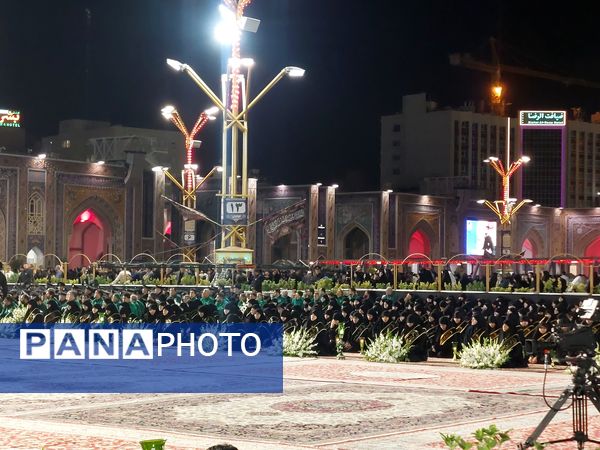 مراسم خطبه خوانی شام شهادت امام رضا(ع) در ایوان ولیعصر صحن پیامبر اعظم (ص)