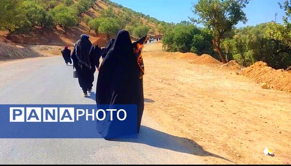 مراسم پیاده‌روی جاماندگان اربعین حسینی در میانکوه 
