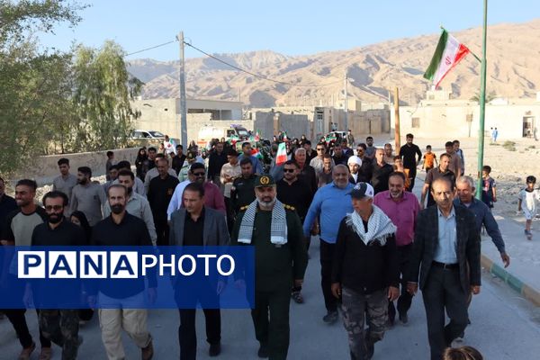  مراسم تشییع پیکر مطهر شهید گمنام در شهرستان بستک