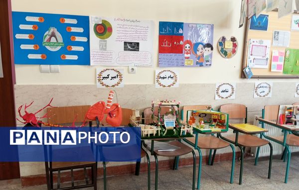 افتتاحیه نمایشگاه پژوهشی و فناورانه دبیران و دانش‌آموزان شهرستان ملارد در دبیرستان فرزانگان استعداد درخشان