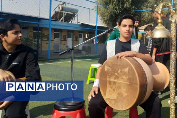 آیین افتتاحیه المپیاد ورزشی دانش‌آموزان در مدرسه شاهد افشار یزد