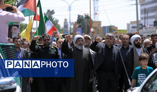 راهپیمایی جمعه خشم شهرستان ساوجبلاغ علیه جنایات رژیم ظالم صهیونیستی