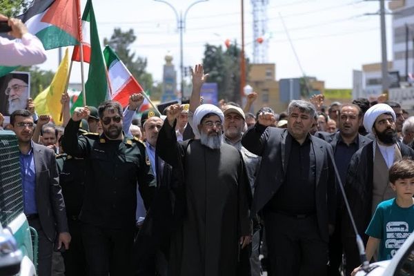 راهپیمایی جمعه خشم شهرستان ساوجبلاغ علیه جنایات رژیم ظالم صهیونیستی