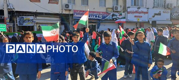 راهپیمایی روز دانش‌آموز در گلوگاه 