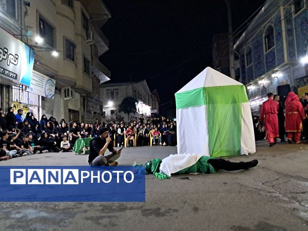 آیین خیمه سوزان در مسجد ابوالفضل قائمشهر