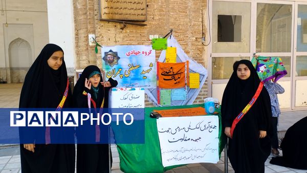 برپایی میز خدمت در مصلی نماز جمعه شهرستان خلیل‌آباد