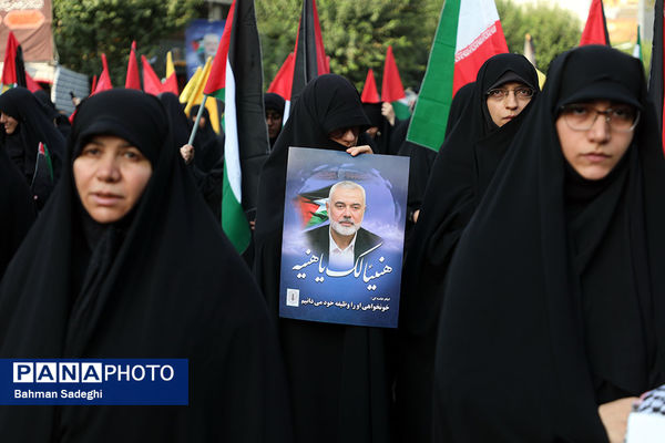 تجمع مردم تهران در محکومیت ترور «اسماعیل هنیه»