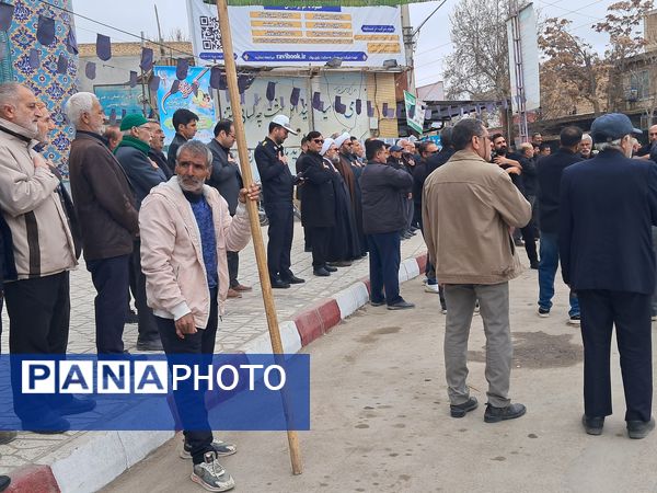 مراسم دسته روی و سینه زنی مردم آشخانه به مناسبت شهادت امام علی (ع)